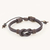 Leather unity bracelet, 'Harmony and Unity' - Thai Handmade Brown Leather Cord Unity Bracelet (image 2) thumbail