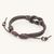 Leather unity bracelet, 'Unity and Strength' - Thai Handmade Brown Leather Cord Unity Bracelet (image 2d) thumbail