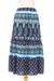 Rayon tiered skirt, 'Paisley Promise' - Blue Paisley Rayon Skirt from Thai Artisans (image 2c) thumbail