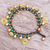 Serpentine and brass beaded charm bracelet, 'Fanciful Garden' - Brass and Serpentine Beaded Charm Bracelet (image 2b) thumbail