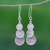 Sterling silver dangle earrings, 'Polka Karen' - Oxidized Hand Tooled Sterling Silver Circle Dangle Earrings