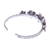 Silver cuff bracelet, 'Five Flowers' - Oxidized Silver Floral Cuff Bracelet (image 2e) thumbail