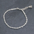 Silver beaded charm bracelet, 'Rosa Love' - Silver Link Bracelet with Extender Chain from Thailand (image 2b) thumbail