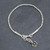 Silver beaded charm bracelet, 'Beauty and Love' - Silver Link Bracelet with Extender Chain from Thailand