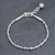 Silver beaded bracelet, 'Flower Ball' - Silver Link Bracelet with Extender Chain from Thailand