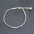 Silver beaded bracelet, 'Flower Ball' - Silver Link Bracelet with Extender Chain from Thailand
