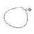 Silver beaded bracelet, 'Honest Heart' - Silver Link Bracelet with Heart Charm from Thailand (image 2e) thumbail