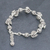 Silver beaded bracelet, 'Flying Flower' - Silver Link Bracelet with Extender Chain from Thailand (image 2d) thumbail