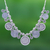 Silver pendant necklace, 'Woven Coin' - Hill Tribe Coin Link Silver Necklace
