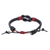 Leather cord bracelet, 'Unity and Harmony' - Thai Handmade Black & Red Leather Cord Unity Bracelet (image 2d) thumbail