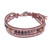 Jasper and leather beaded wristband bracelet, 'Sidetracked' - Handmade Leather Bracelet with Jasper and Glass Beads