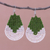 Beaded dangle earrings, 'Si Thep Temple in Green' - Glass Beaded Dangle Earrings from Thailand (image 2) thumbail