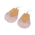 Perlenohrringe - Ohrhänger aus schillernden orangefarbenen Glasperlen