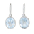 Blue topaz drop earrings, 'Noonday Sky' - Oval Faceted Blue Topaz Sterling Silver Drop Earrings thumbail