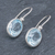 Blue topaz dangle earrings, 'Noonday Sky' - Oval Faceted Blue Topaz Sterling Silver Dangle Earrings (image 2b) thumbail