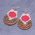 Perlenohrringe - Ohrhänger aus Glasperlen in Rose und Orange