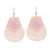 Beaded dangle earrings, 'Si Thep Treasure in Lilac' - Handmade Glass Beaded Earrings from Thailand