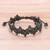 Makramee-Armband aus Onyxperlen - Graues Makramee-Onyx-Perlenarmband