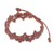 Agate beaded macrame bracelet, 'Zigzag in Rust' - Brown Macrame Agate Bead Bracelet