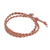 Jasper and leather wrap bracelet, 'Genuine Cool in Brown' - Braided Leather Wrap Bracelet with Jasper Button (image 2f) thumbail