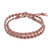 Jasper and leather wrap bracelet, 'Genuine Cool in Brown' - Braided Leather Wrap Bracelet with Jasper Button (image 2g) thumbail