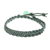 Quartz and leather wrap bracelet, 'Genuine Cool in Green' - Braided Leather Wrap Bracelet with Quartz Button (image 2f) thumbail