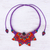 Amethyst macrame pendant necklace, 'Bohemian Star' - Handmade Amethyst and Macrame Necklace (image 2b) thumbail