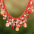 Multi-gemstone waterfall necklace, 'Peach Tone Beauty' - Artisan Crafted Pearl-Chalcedony-Carnelian Necklace (image 2) thumbail