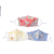 Cotton face masks, 'Bright Nature' (set of 3) - 3 Eco-Dyed Red-Blue-Ivory Print Cotton 3-Layer Face Masks (image 2g) thumbail