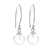 Quartz dangle earrings, 'Crystal Love' - Clear Quartz Bead Sterling Silver Dangle Earrings thumbail