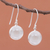 Quartz dangle earrings, 'Crystal Elegance' - Sterling Silver Dangle Earrings with Clear Quartz Bead (image 2) thumbail