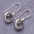 Quartz dangle earrings, 'Crystal Elegance' - Sterling Silver Dangle Earrings with Clear Quartz Bead (image 2b) thumbail