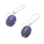 Lapis lazuli dangle earrings, 'Early Evening' - Lapis Lazuli Cabochon Sterling Silver Dangle Earrings (image 2c) thumbail