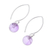 Amethyst dangle earrings, 'Lunar Lilac' - Amethyst Bead Sterling Silver Dangle Earrings (image 2c) thumbail
