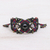 Multi-gemstone macrame bracelet, 'Bohemian Nature in Black' - Multi-gemstone Macrame Bracelet with Sliding Knot Closure