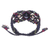 Multi-gemstone cord bracelet, 'Bohemian Nature in Black' - Multi-gemstone Cord Bracelet with Sliding Knot Closure