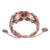 Multi-gemstone macrame bracelet, 'Bohemian Nature in Beige' - Multi-gemstone Macrame Bracelet with Sliding Knot Closure