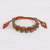 Agate beaded macrame bracelet, 'Shiny Forest in Brown' - Agate Beaded Cord Bracelet with Sliding Knot (image 2) thumbail