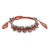 Agate beaded macrame bracelet, 'Shiny Forest in Brown' - Agate Beaded Cord Bracelet with Sliding Knot thumbail