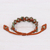 Agate beaded macrame bracelet, 'Shiny Forest in Brown' - Agate Beaded Cord Bracelet with Sliding Knot (image 2c) thumbail