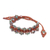 Agate beaded macrame bracelet, 'Shiny Forest in Brown' - Agate Beaded Cord Bracelet with Sliding Knot (image 2e) thumbail