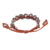 Agate beaded macrame bracelet, 'Shiny Forest in Brown' - Agate Beaded Cord Bracelet with Sliding Knot