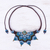 Agate macrame pendant necklace, 'Bohemian Star' - Agate Macrame Statement Necklace from Thailand (image 2b) thumbail