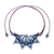 Agate macrame pendant necklace, 'Bohemian Star' - Agate Macrame Statement Necklace from Thailand (image 2d) thumbail