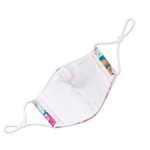 Cotton face masks, 'Happy Spirit' (set of 3) - 3 Handmade Floral & Gingham Cotton Masks with Filter Pockets