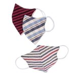 Cotton face masks, 'Today's Style' (set of 3) - 3 Handcrafted Thai Cotton Filter Pocket Adult Face Masks