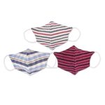 Cotton face masks, 'Today's Style' (set of 3) - 3 Handcrafted Thai Cotton Filter Pocket Adult Face Masks