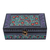 Lacquered wood jewelry box, 'Red Daisies' - Handcrafted Red & Black Floral Thai Lacquered Jewelry Box
