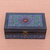 Lacquered wood jewelry box, 'Chiang Mai Violets' - Handcrafted Violet Theme Thai Lacquered Wood Jewelry Box