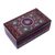 Lacquered wood box, 'Crimson Bower' - Handcrafted Red Decorative Floral Thai Lacquered Wood Box